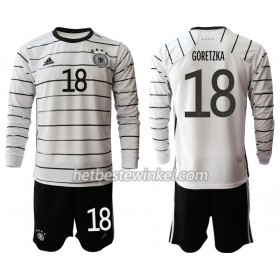 Duitsland Leon Goretzka 18 Voetbaltenues Kind Thuis EK 2020 - LS (+ Korte broeken)